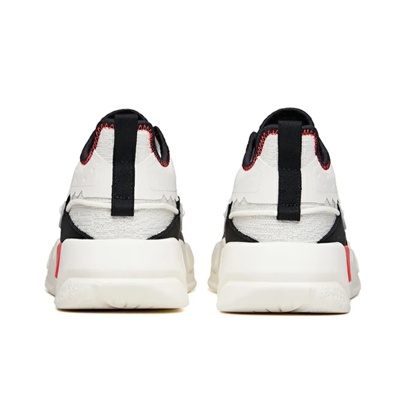Anta Life Collection Rejecting Mediocrity Low Top Skateboard Shoes Men's Black White Red-3