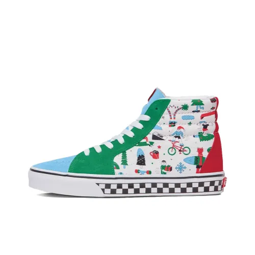 Andy Rementer x Vans SK8 Customs Cushioned Wear-Resistant Lightweight High-Top Skateboard Shoes Unisex Painted