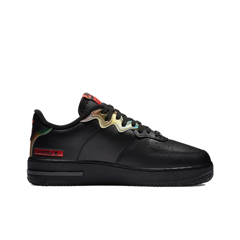 Nike Air Force 1 React Black Glow Habanero Red-1