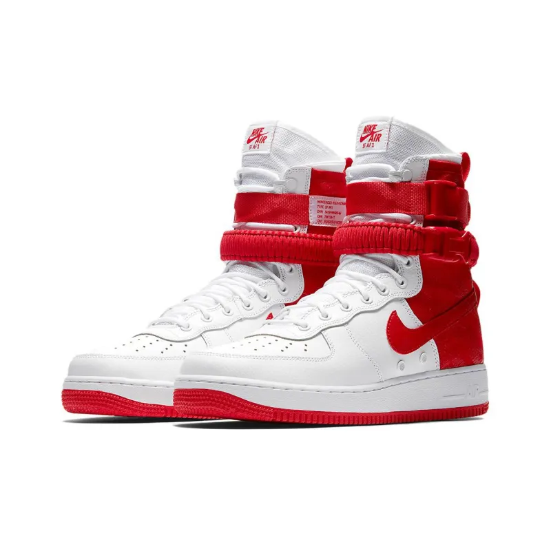 Nike SF Air Force 1 High White University Red-2