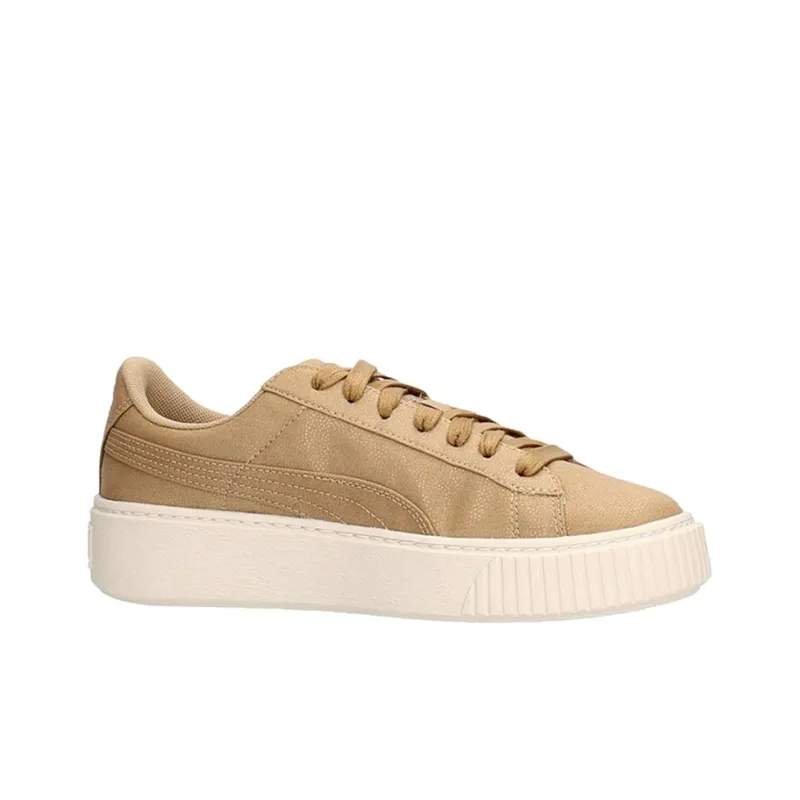 PUMA Basket Platform Cv 'Wheat White' Women's-1