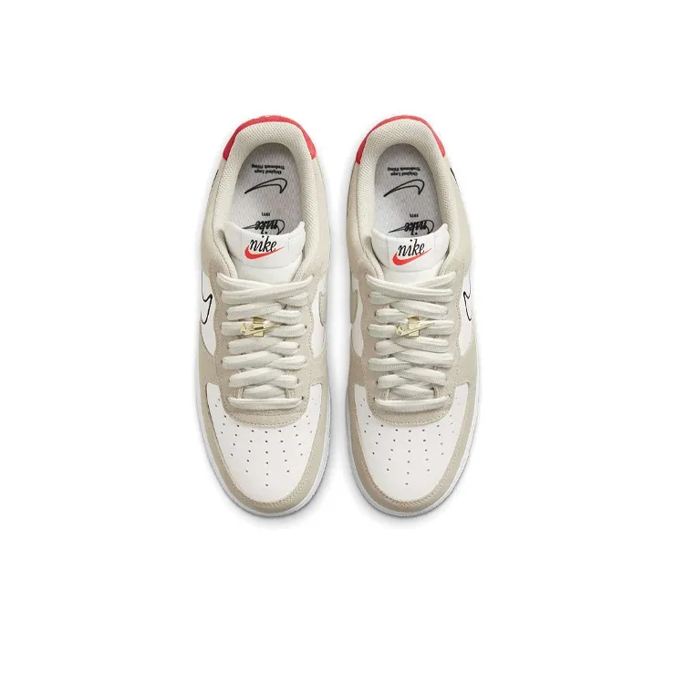 Nike Air Force 1 Low First Use Light Sail Red-3