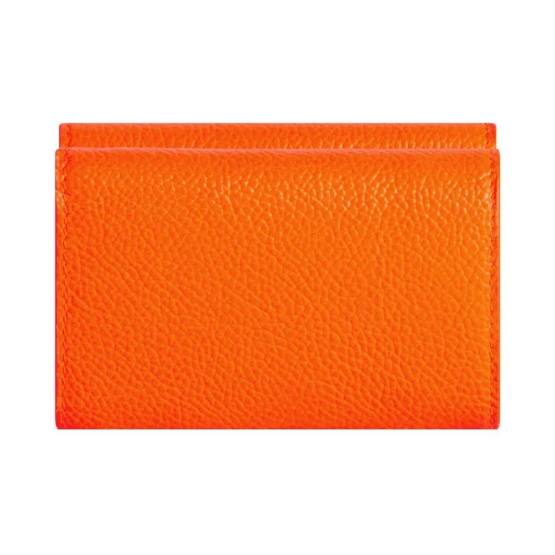 Balenciaga Calfskin Wallet Women's Fluorescent Orange-1