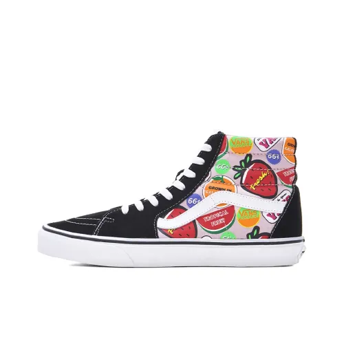 Vans SK8 Hi Black White Strawberry Multi‑Color