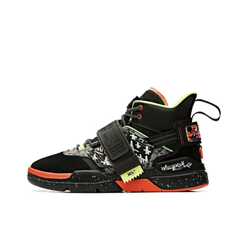 Anta Life Collection Mid-Top Skateboard Shoes Men's Black Green Orange