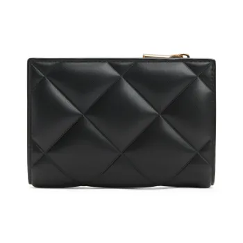 CHARLES&KEITH Synthetic Leather Wallet Mini Women's Black/White/Butter