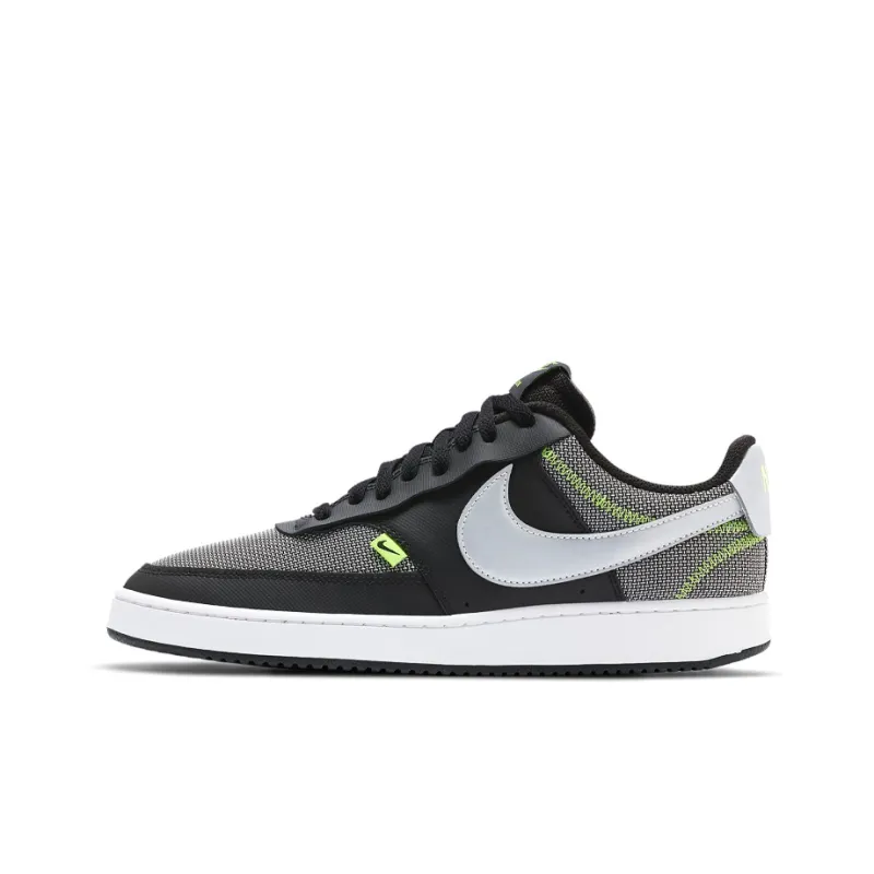 Nike Court Vision Low Premium 'Black Grey Green'-0