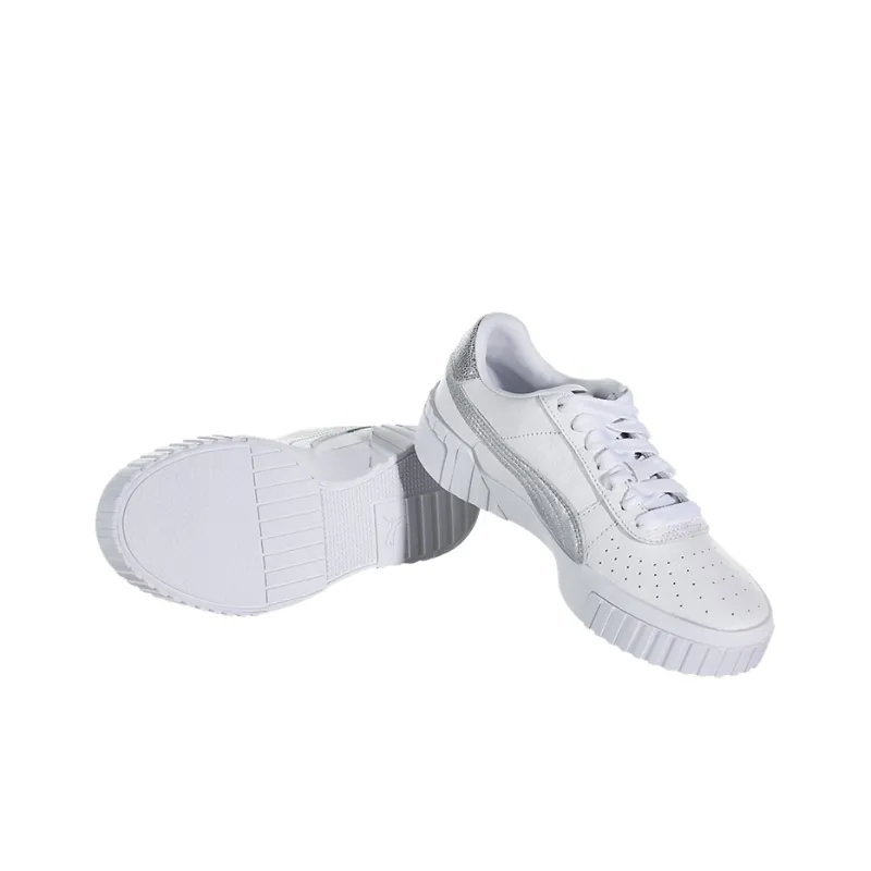 PUMA Cali Skateboard Shoes Women's Low-Top White/Silver-3