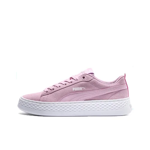 PUMA Smash Series Skateboard Shoes Women's Low-Top Cherry Blossom Pink