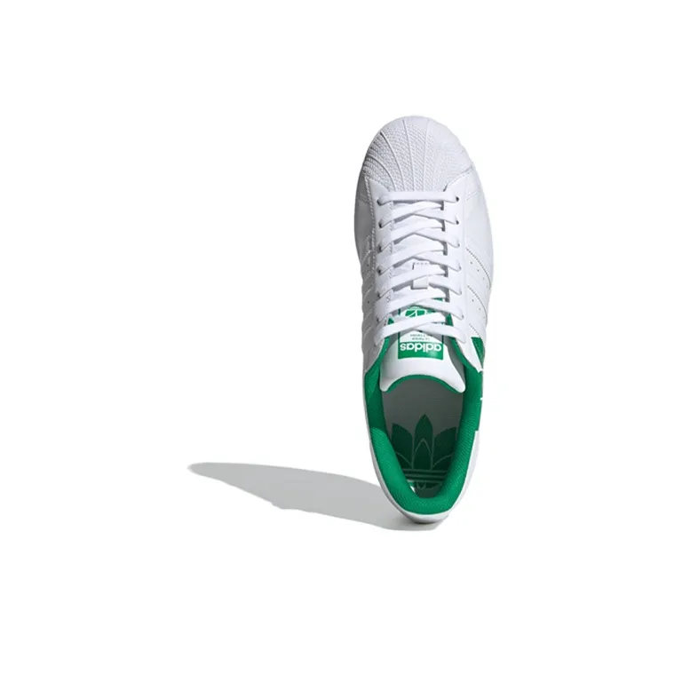 Superstar Adidas Originals 'Trefoil Print White Green'-4