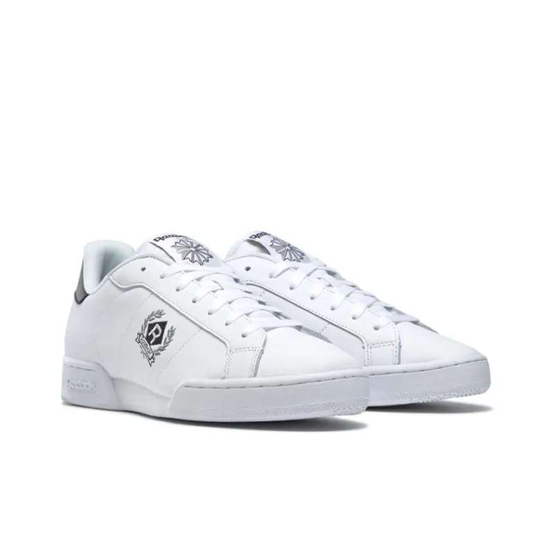Reebok NPC 2 Breathable Low-Top Skateboard Shoes Unisex White Black-2