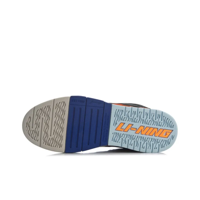 XLARGE x LiNing Coverage Anti Slip And Wear Resistant Low Top Skateboard Shoes Men's Gray Orange-3