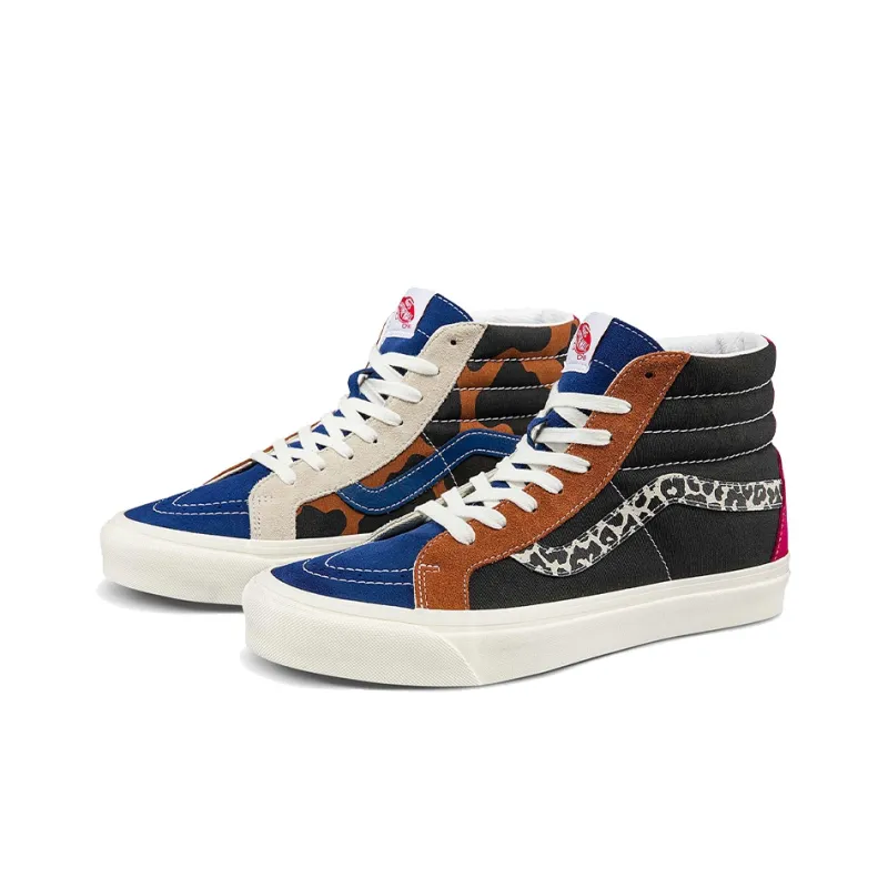 Vans Unisex Anaheim Factory Sk8 hi 38 Dx High Top Sneakers Black/Blue/Brown-1