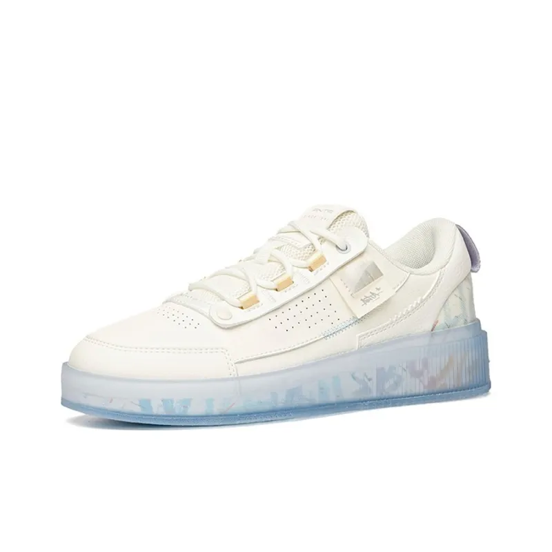 Anta Life Collection Jelly Shoe 'Stash' Anti Slip Wear Resistant Low Top Skateboard Shoes Women's White Purple-2