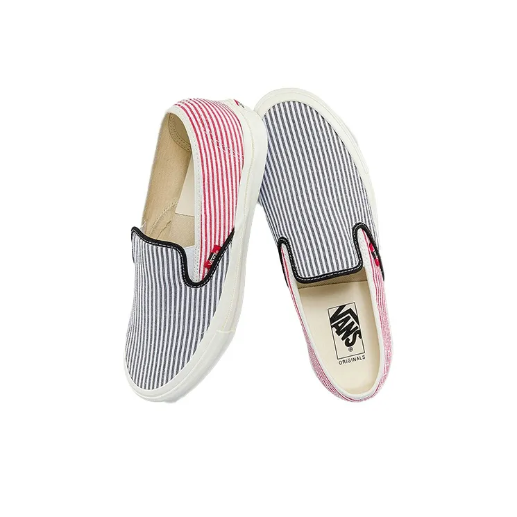 Vans Style 48 Lx Casual Fashion Skate Shoes Unisex Blue Pink Stripe 'Blue Pink'-3