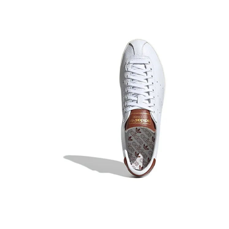 Adidas Originals Lacombe Wear-Resistant Low-Top Skateboard Shoes Men's White Brown Red-4