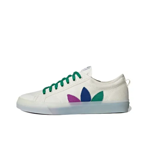 Adidas Originals NIZZA Series Skateboard Shoes Unisex Low-Top White/Green/Blue/Purple