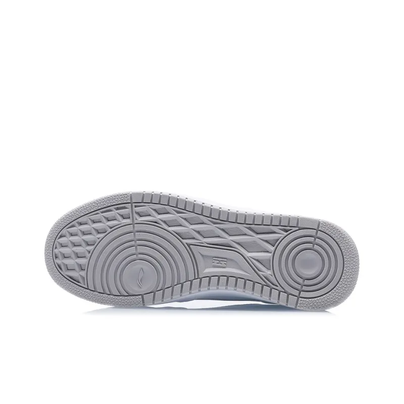 LiNing Sports Life Collection Durable Breathable Low Top Skateboard Shoes Women's White Purple-3
