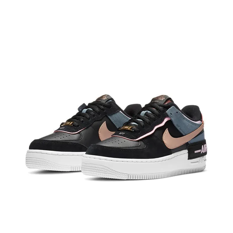 Nike Air Force 1 Low Shadow Black Light Arctic Pink Claystone Red Women's-2