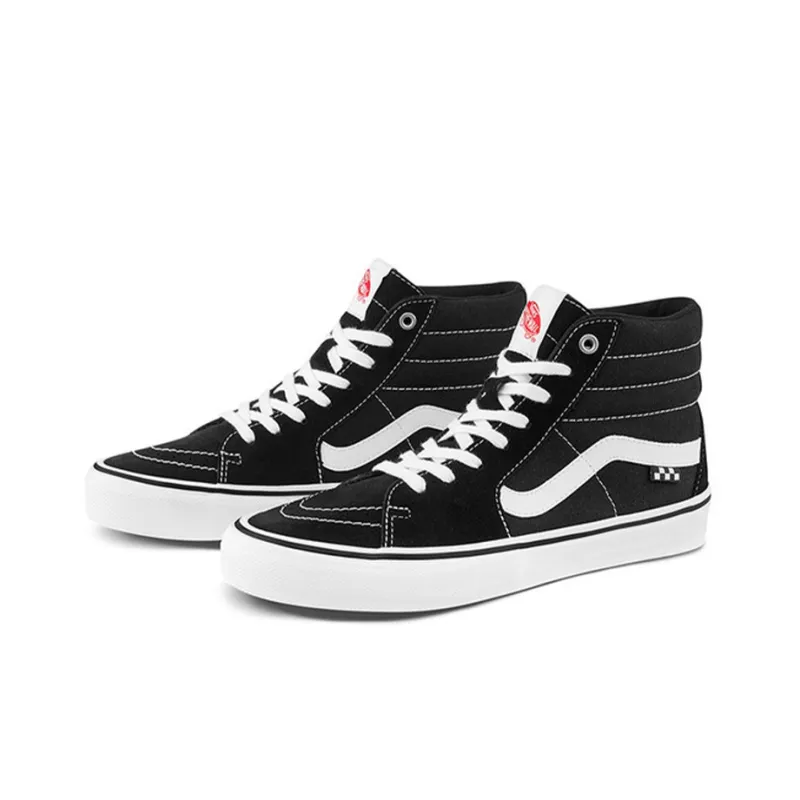 Vans Sk8 Hi Black White Checkerboard-1