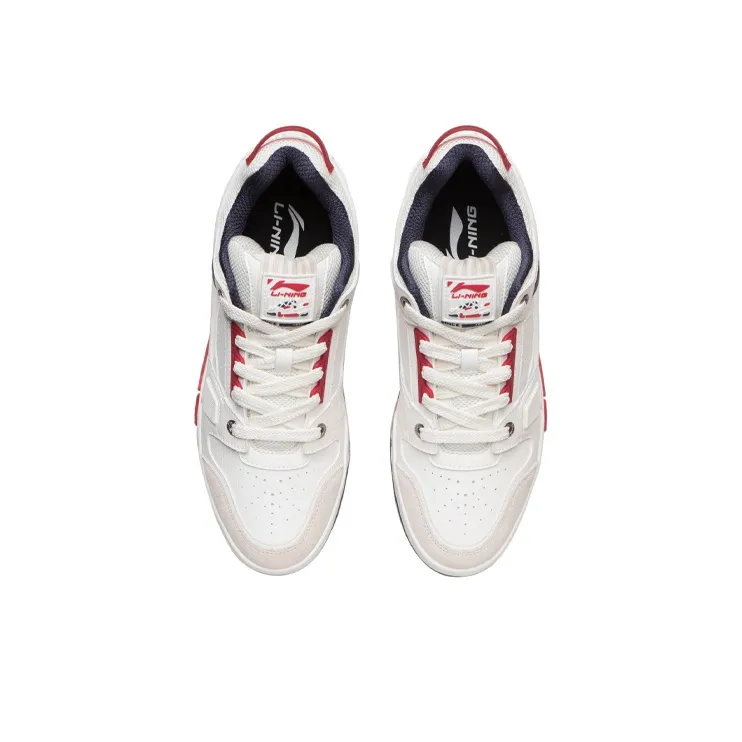LiNing Journey Non slip Lightweight Low Top Skateboard Shoes Men's Mist White-3