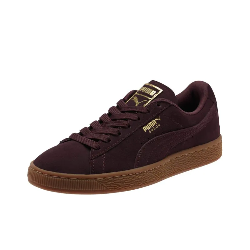 PUMA Suede Series Skateboard Shoes Women's Low Top Purple-2