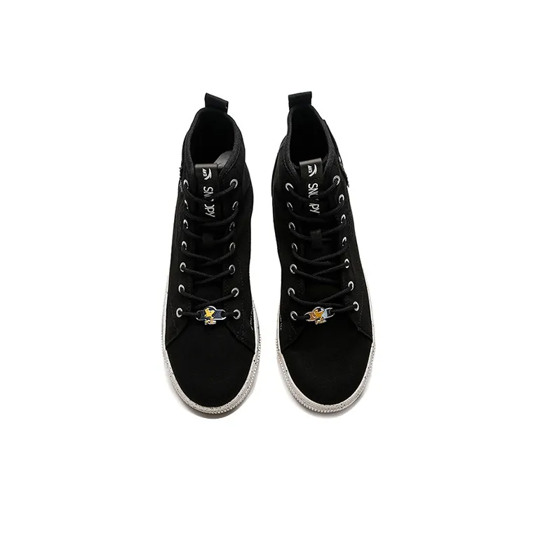SNOOPY x Anta Life Collection Durable Breathable High Top Skateboard Shoes Men's Black-2