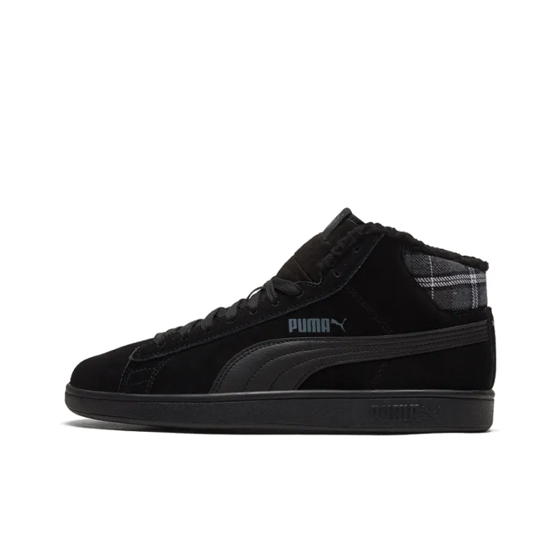 PUMA Smash V2 Mid Wtr Fleece Black Mid Board Shoes-0