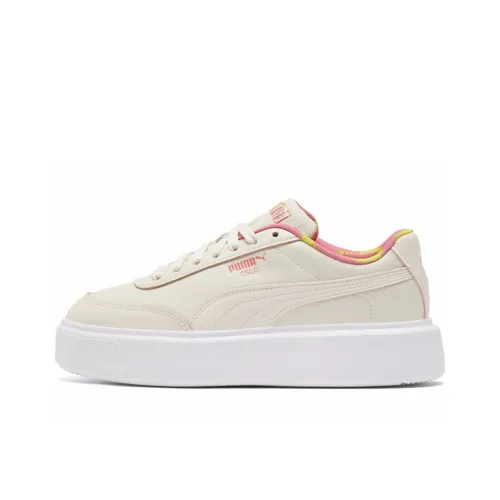 PUMA Oslo Maja Skateboard Shoes Women's Low-Top Egg Wine Color/Coral Orange