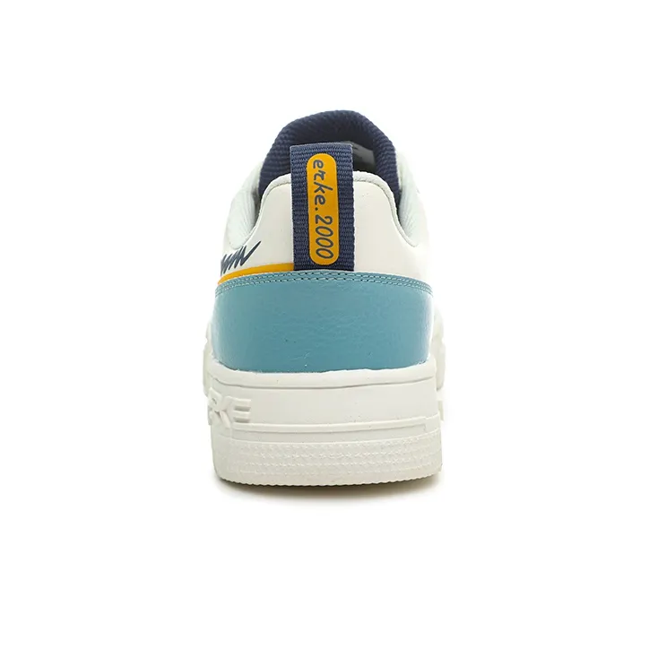Erke Limbo Slip Resistant Shock Absorbers With Abrasion Resistant Properties Low Top Skateboard Shoes Men's White Blue-3