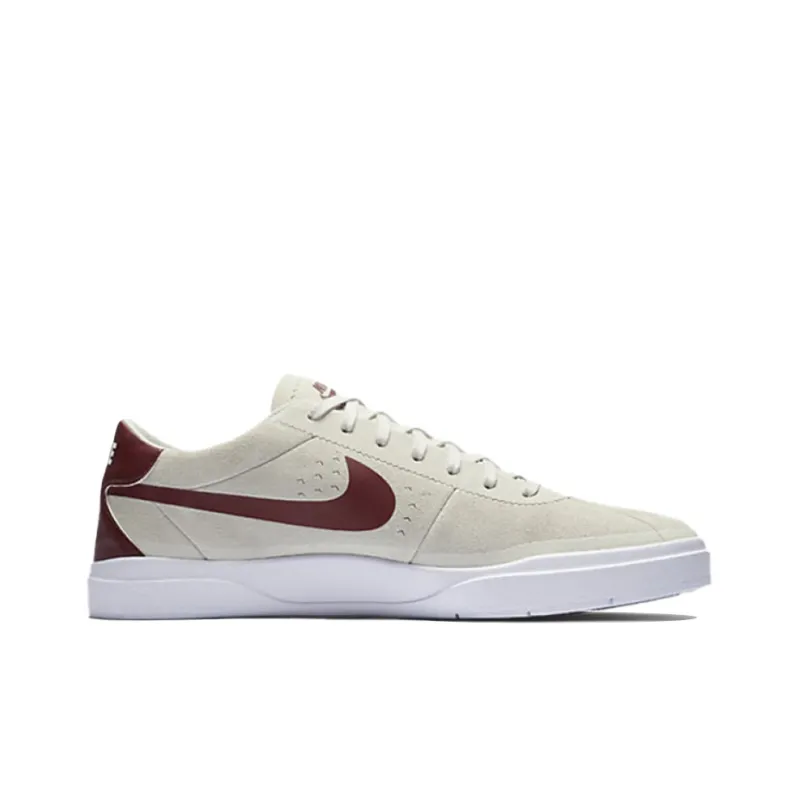 Nike SB Bruin Hyperfeel Anti-Slip Wear-Resistant Low-Top Skateboard Shoes Men's Beige White Red-1