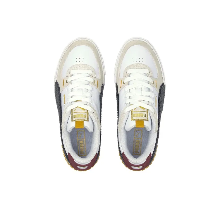 PUMA Cali Series Skateboard Shoes Women's Low-Top White/Yellow/Black-2