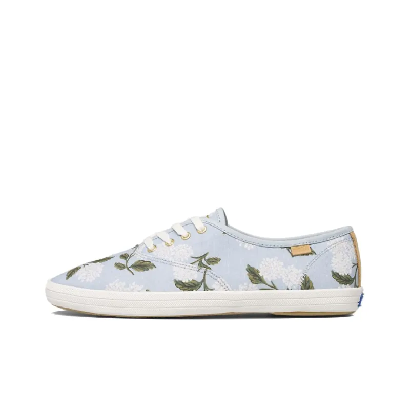 Rifle Paper Co. x Keds Vintage Champion Orangerie Low-Top Skateboard Shoes Women's Blue-0