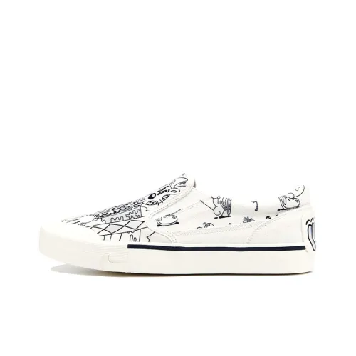 LINING Boogle X Steven Harrington Skate Shoes 'White Black' Women's