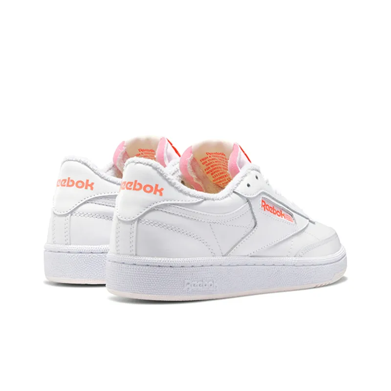 Reebok Club C 85 White Orange Flare Women's-3