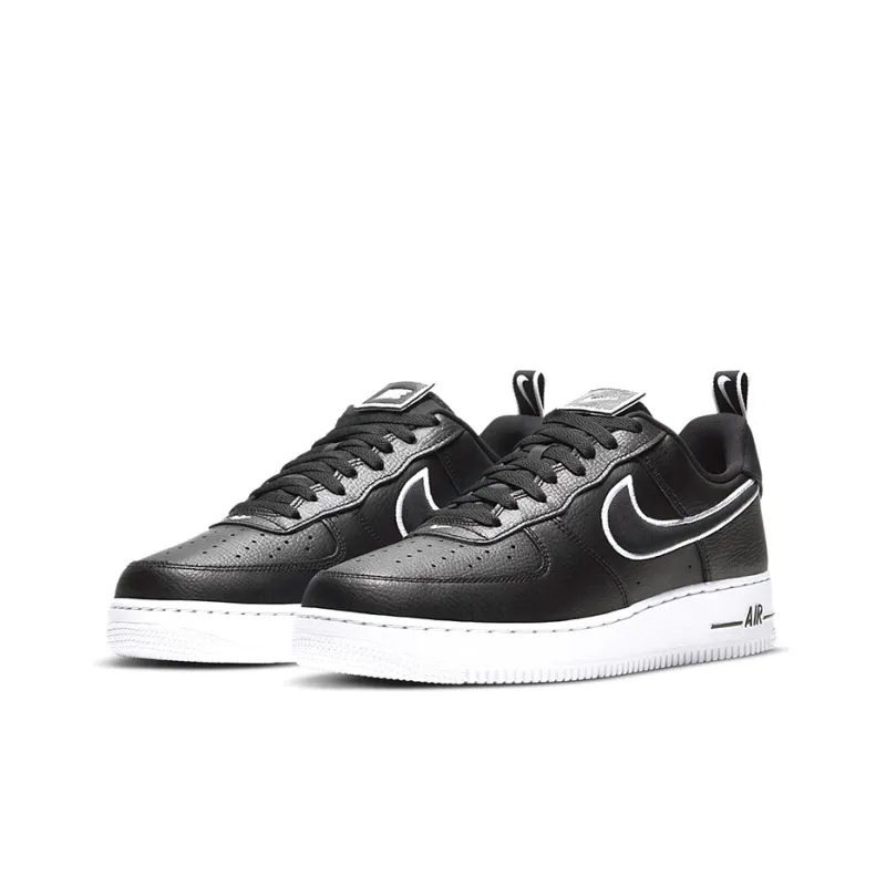 Nike Air Force 1 Low Black White Contrast Swoosh-2