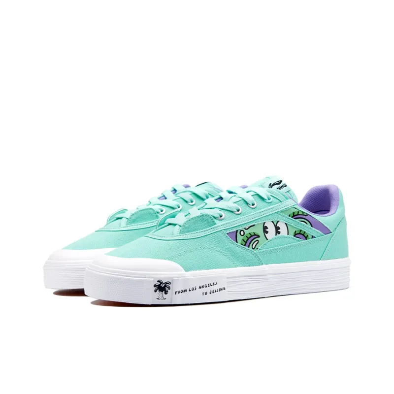 Steven Harrington x LiNing Hand-Plant Anti-Slip And Wear-Resistant Lightweight Low-Top Skateboard Shoes Men's Green-2