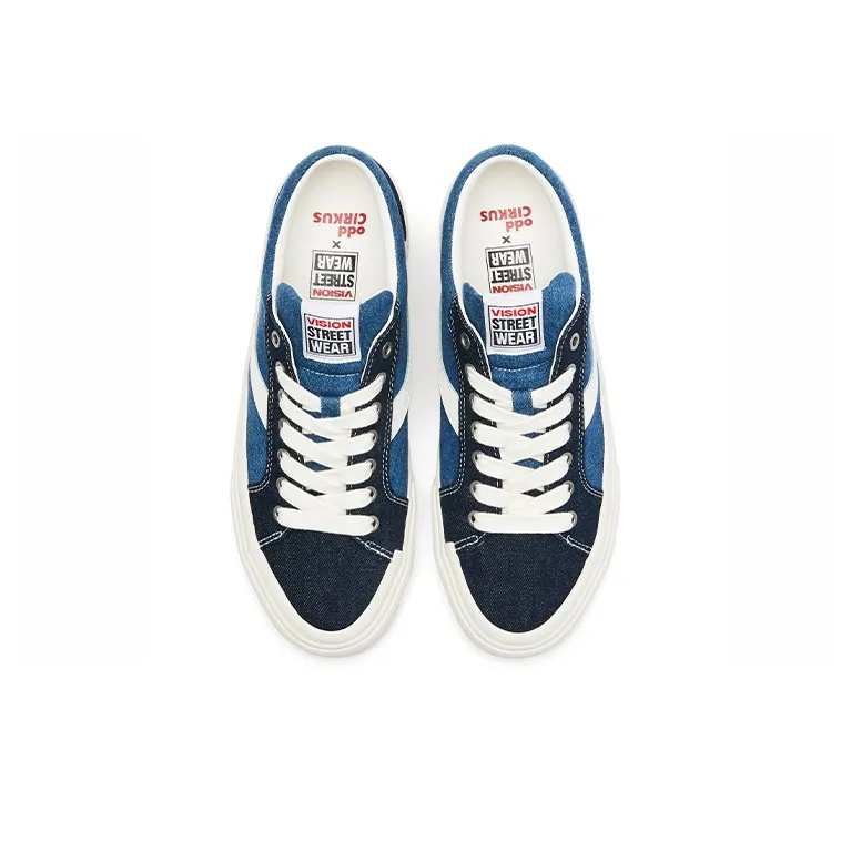 Odd CIRKUS x Vision Street Wear Astley Pro Low Top Skateboard Shoes Unisex Denim Multicolor-3