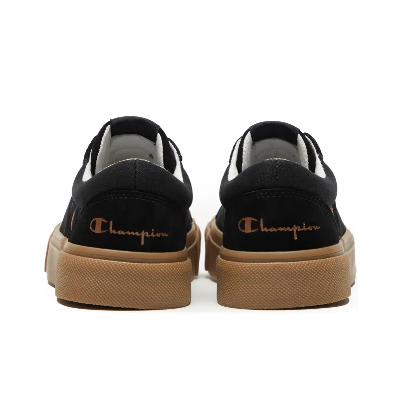Champion Heritage Suede Low Cushioning Slip Resistant Low Top Skateboard Shoes Unisex Black-3