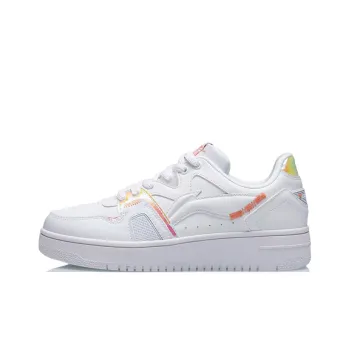 LiNing Non slip Lightweight Low Top Skateboard Shoes Women's White
