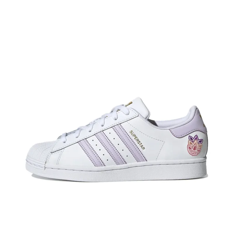 Adidas Superstar Trefoil White Purple Tint Women's-0