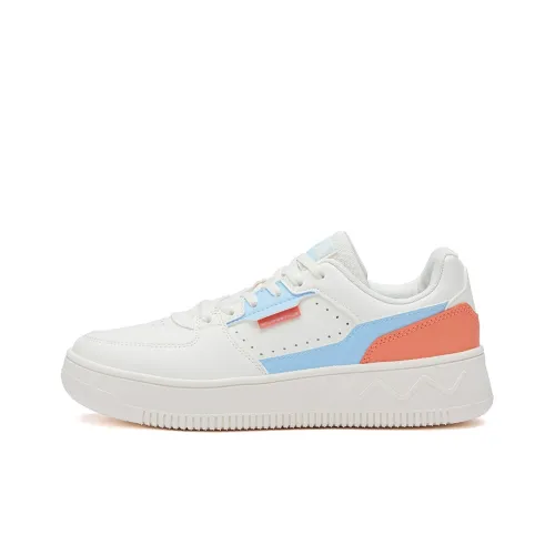 361° Skateboard Shoes Women's Low-Top Feather White/Glacier Blue/Orange