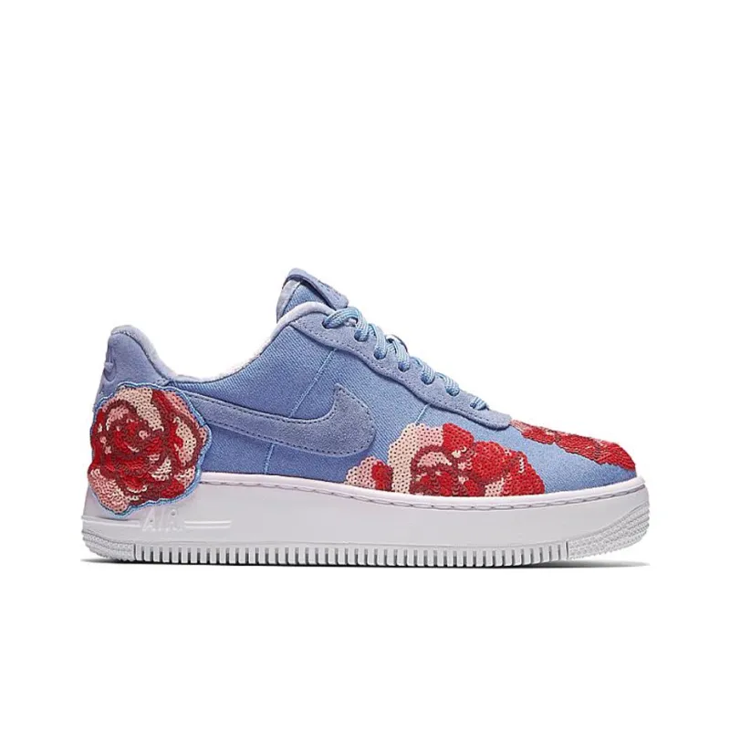 Nike Air Force 1 Upstep Low Denim Rose Sky Women's-1