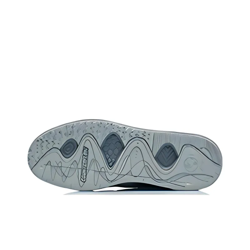 LiNing CF Lightweight And Wear-resistant Low-Top Skateboard Shoes Men's Stone Gray-3