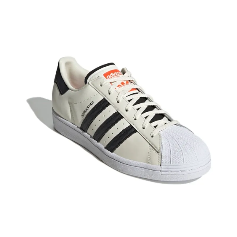Adidas Originals Superstar Shoes 'White Black Orange'-2