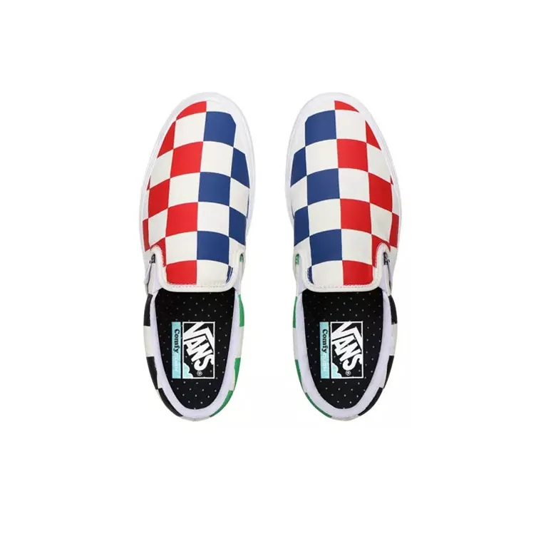 Vans Half Big Checker Comfycush Slip On 'Red Blue'-3