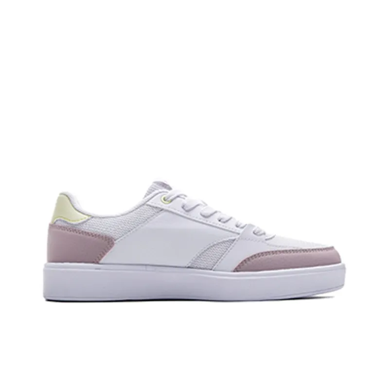 XTEP Youth Skateboard Shoes Women's Beige Pink-1