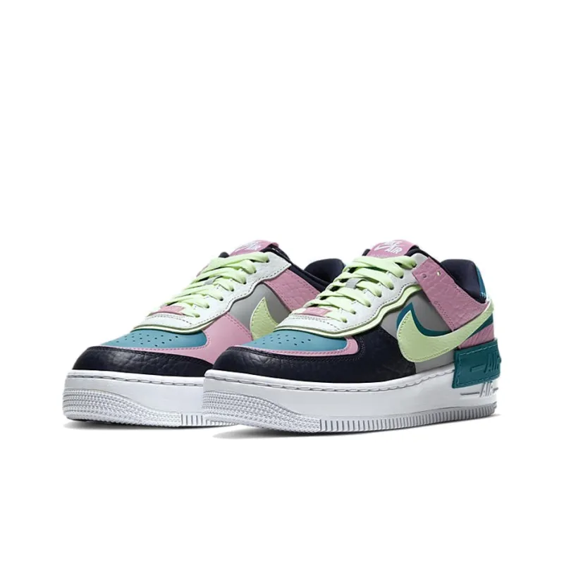 Nike Air Force 1 Low Shadow Barely Volt Oracle Aqua Women's-2