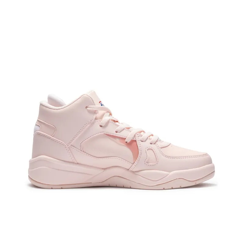 361° Breathable Mid Top Skateboard Shoes Women's Transparent Pink-1