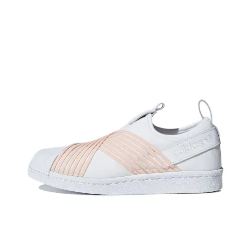 Adidas Superstar Slip On White Orange Women's